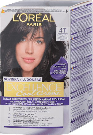 Farba na vlasy Cool Creme - 4.11 ultra popolavá hnedá L'ORÉAL PARiS EXCELLENCE Creme