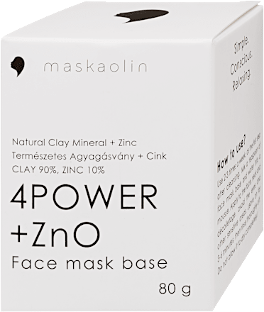 Arcpakolás 4POWER+ZnO, agyaggal és cinkkel Maskaolin
