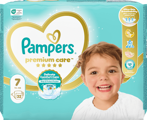 Plienky veľkosť 7 (15 kg+) Pampers Premium Care