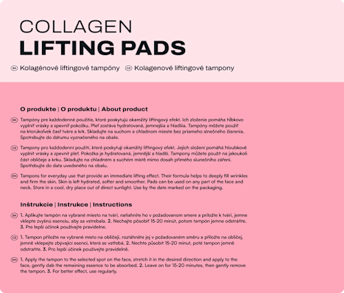 Liftingové pleťové tampóny Collagen ASANTE