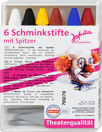 Faschingsschminke Schminkstifte mit Spitzer Jofrika