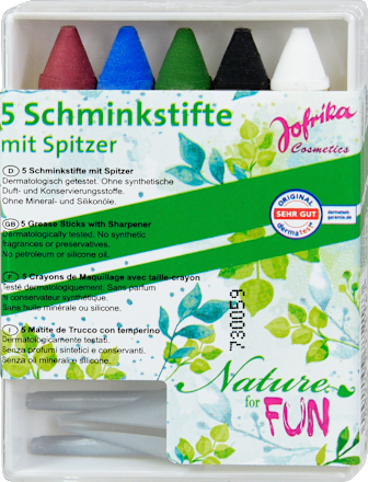 Faschingsschminke Schminkstifte mit Spitzer nature Jofrika