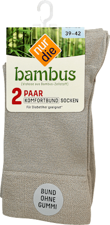 Komfortbund Socken beige - Gr. 39-42 (2 Paar) nur die