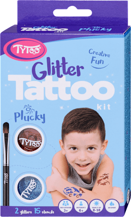 Csillámtetoválás szett, Plucky TyToo