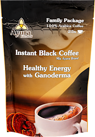Instant fekete kávé ganodermával ...