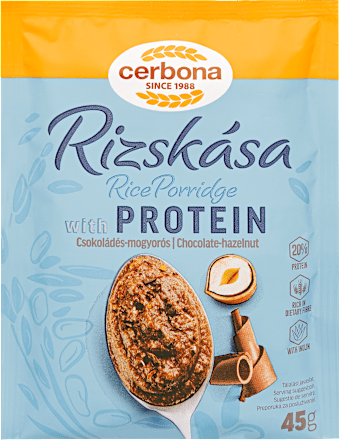 Proteines rizskása, csokoládés-mogyorós Cerbona