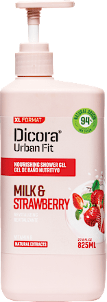 Urban Fit hranjivi gel za tuširanje Milk & Strawberry, XL pakovanje Dicora