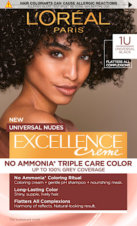 Vopsea de păr permanentă 1U universal black L'ORÉAL PARiS EXCELLENCE Creme