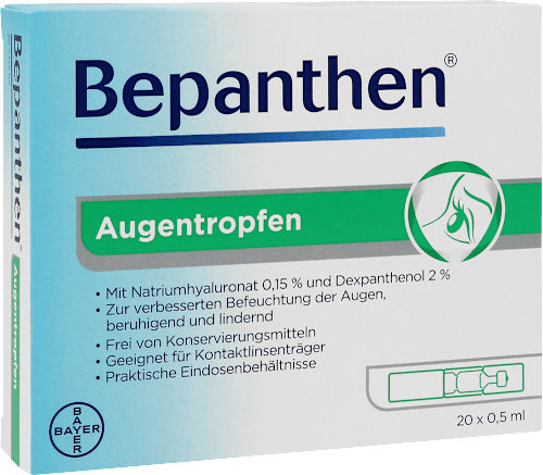 Bepanthen Augentropfen mit Natriumhyaluronat 0,15 % und Dexpanthenol 2 % (20x0,5ml) Bepanthen