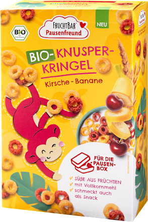 Kindersnack Knusper-Kringel Kirsche-Banane ab 3 Jahren FRUCHTBAR Pausenfreund