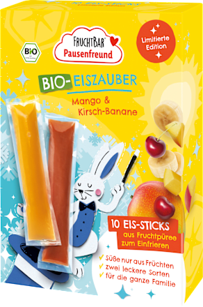 Kindersnack Fruchtpüree Eis ab 3 Jahren (10x30 g) FRUCHTBAR Pausenfreund