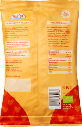 Knabbergebäck Bio Laugen-Herzen mit Dinkel FruchtBar