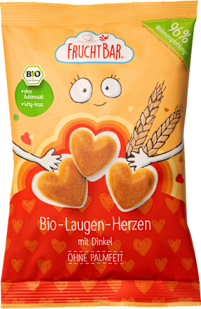 Knabbergebäck Bio Laugen-Herzen mit Dinkel FruchtBar