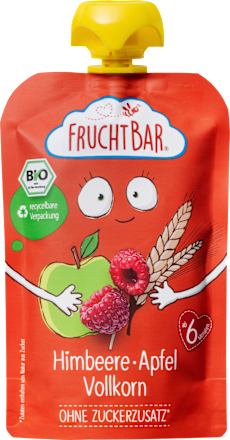 Quetschie Bio Himbeere, Apfel und Vollkorn ab 6 Monaten FruchtBar