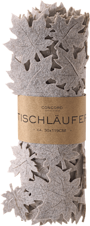 Tilschläufer aus Filz "Blätter", beige Dekorieren & Einrichten