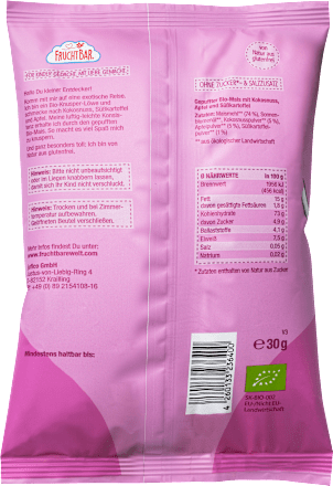 Kindersnack Knusper-Löwen Süßkartoffel Apfel Kokos Mais ab 1 Jahr FruchtBar