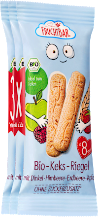 Babykekse Keks-Riegel mit Dinkel & Himbeere, ab 8 Monaten (3x30 g) FruchtBar