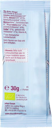 Babykekse Keks-Riegel mit Dinkel & Himbeere, ab 8 Monaten (3x30 g) FruchtBar