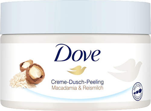 Cremedusche Peeling Macademia & Reismlich Dove
