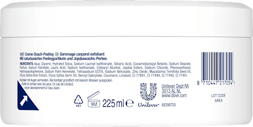 Cremedusche Peeling Macademia & Reismlich Dove