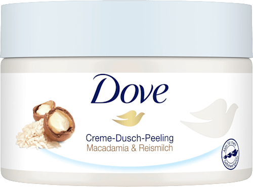 Cremedusche Peeling Macademia & Reismlich Dove