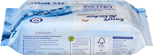 Hârtie igienică umedă 90% apă  Sanft&Sicher