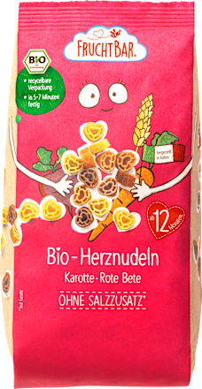 Nudeln, Pasta Herznudeln, Karotte, Rote Bete, ab 1 Jahr  FruchtBar