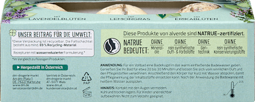 Fürdőgolyó ajándékcsomag Ruheoase alverde NATURKOSMETIK