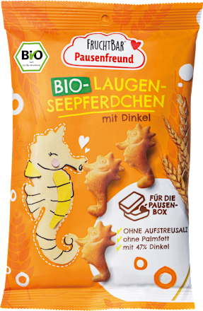 Kindersnack Pausenfreund Laugen-Seepferdchen mit Dinkel ab 3 Jahren FRUCHTBAR Pausenfreund