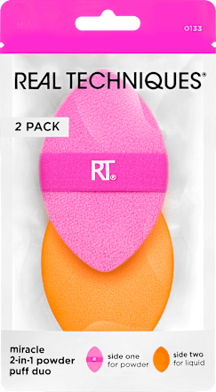 Make-up Schwamm 2er Set Miracle 2in1 Powder Puff REAL TECHNIQUES