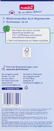 Stern aus Papier, groß, creme Profissimo