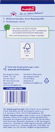 Stern aus Papier, creme (30 cm) Profissimo