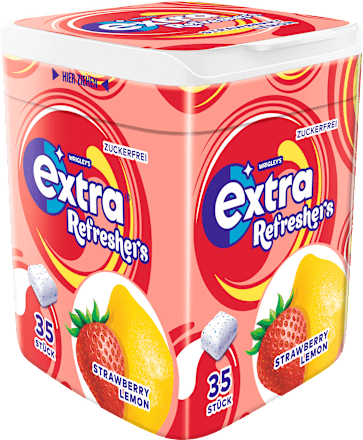 Kaugummi, Refreshers Strawberry Lemon, zuckerfrei EXTRA