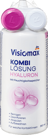Kombilösung Hyaluron und Kontaktlinsenbehälter VISIOMAX