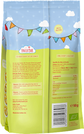 Babysnack Knusper-Brezeln Mais & Karotte, ab 6 Monaten, Familienpackung FruchtBar