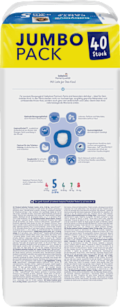 JUMBOPACK PREMIUM pelene gaćice junior, veličina 5 (13-20kg) babylove