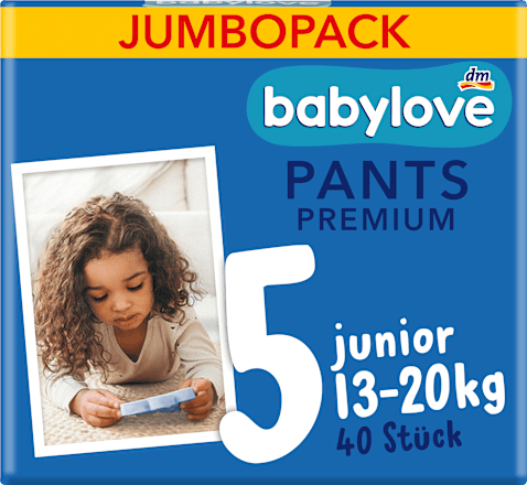JUMBOPACK PREMIUM pelene gaćice junior, veličina 5 (13-20kg) babylove