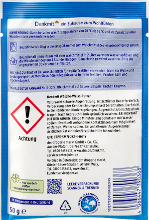 Wäsche Weiß Pulver  Denkmit