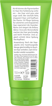 Conditioner Pflege coloriertes und strapaziertes Haar Plantur 39