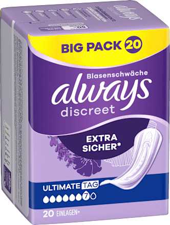 discreet Einlagen Inkontinenz Ultimate Tag, Big Pack always