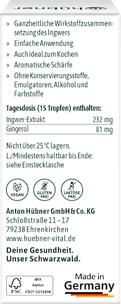 Ingwer Tropfen hübner