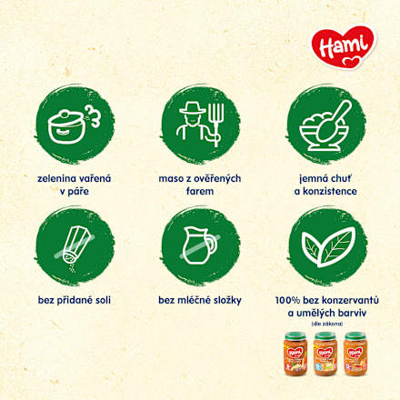 příkrm Zeleninový vývar s telecím a kroupami Hami