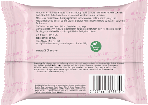 Abschminktücher erfrischend bebe