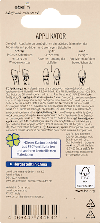 Szemhéjpúder-applikátor szett, többféle ebelin