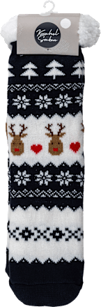 Kuschelsocken schwarz Rentier keine Marke