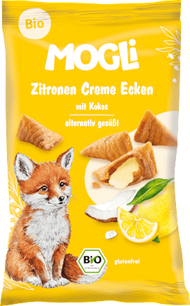 Kindersnack Zitronen Creme Ecken mit Kokos MOGLi