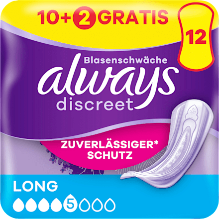 discreet Einlagen Inkontinenz Long always