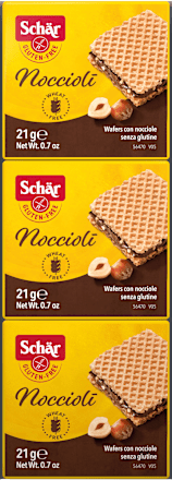 Waffeln Noccioli mit Haselnusscreme Glutenfrei Schär