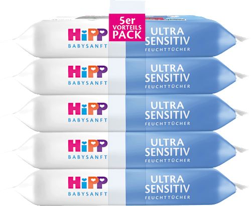 Feuchte Toilettentücher Ultra Sensitiv Vorteilspack (5x48 St) HiPP Babysanft
