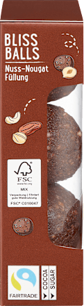 Био бонбони Bliss Balls с ядки и пълнеж от нуга dmBio
